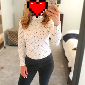 Polka-dot Turtleneck